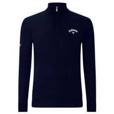 Blended Merino 1/4 Zip Sweater Mens XX Large Navy Blue