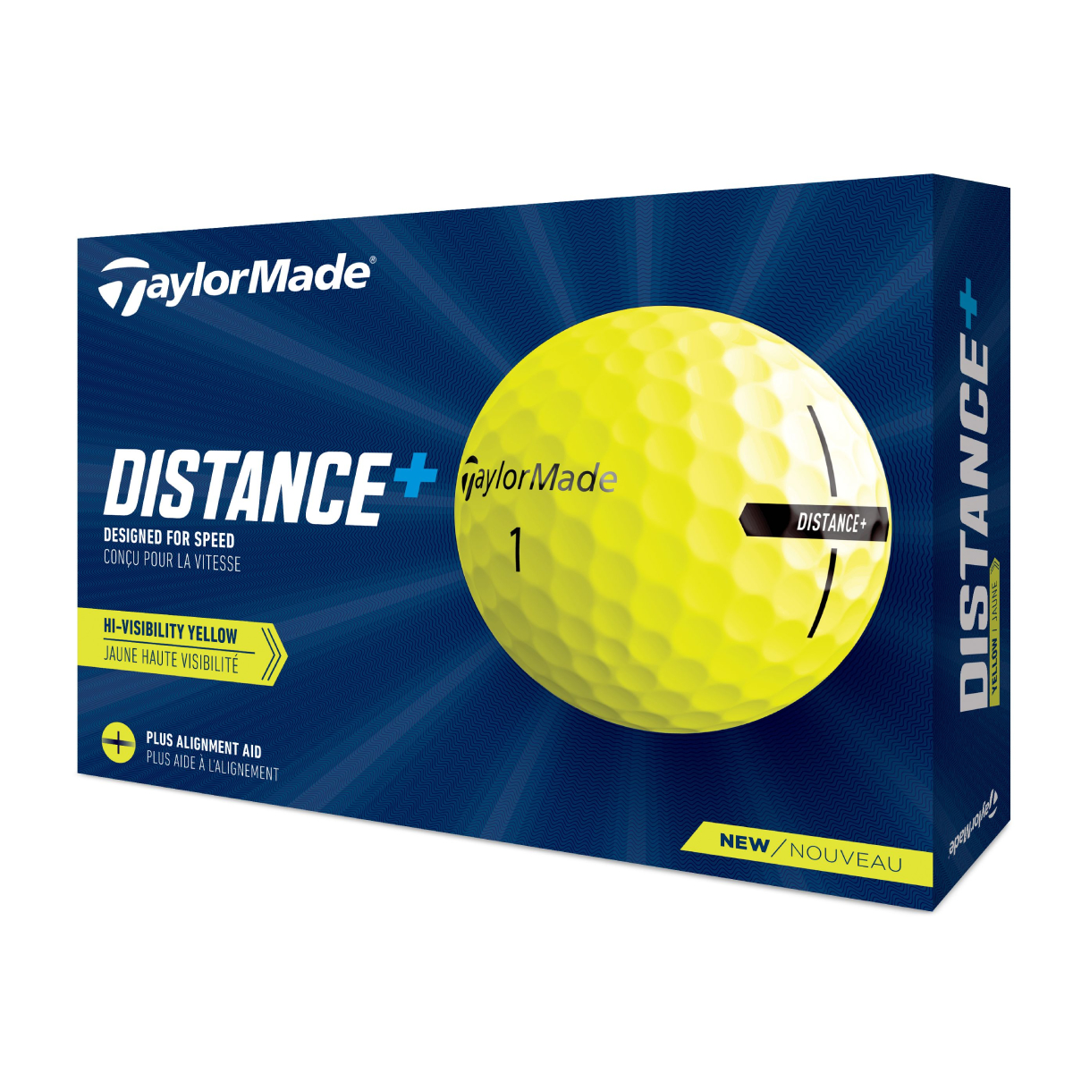 Image of TaylorMade Distance + Yellow Balls