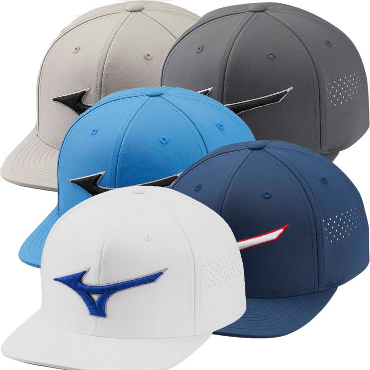 Mizuno Tour Flat Snapback Golf Cap Headwear at JamGolf