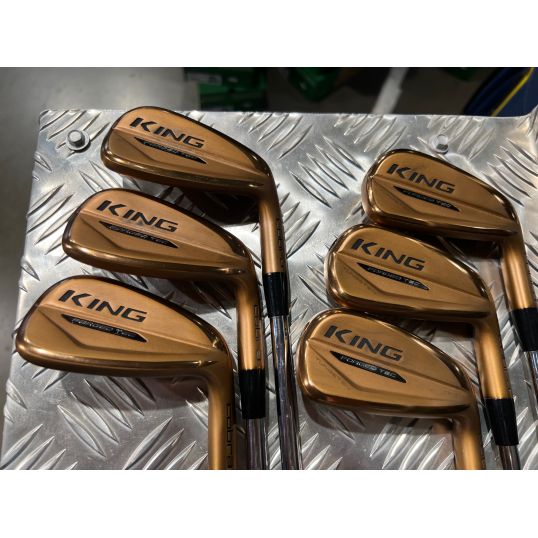 King Forged Tec Copper Irons Steel Shafts Right Stiff KBS $-Taper Lite 5-PW (Used - 4 Star)