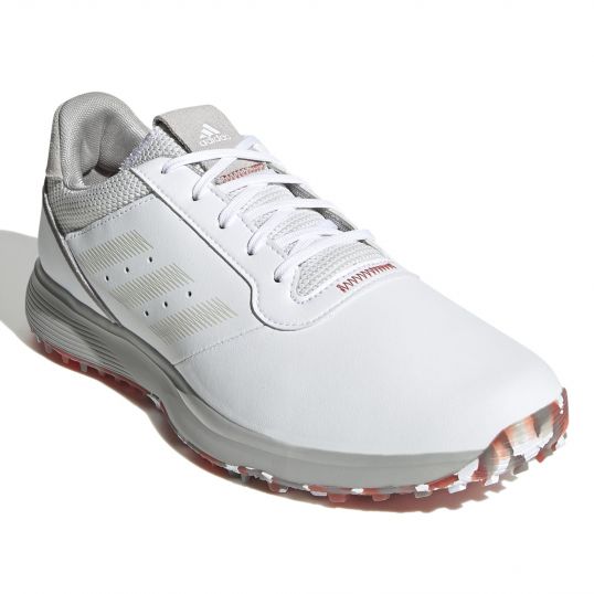 S2GSL Mens Golf Shoes White/Grey/Red