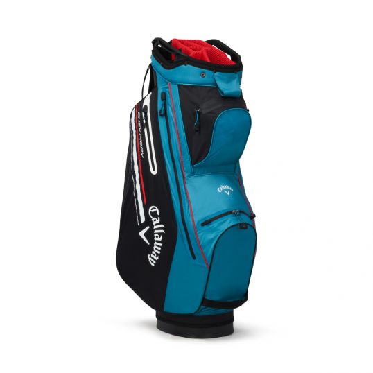 Chev Dry 14 Cart Bag Aqua/Black/Fire