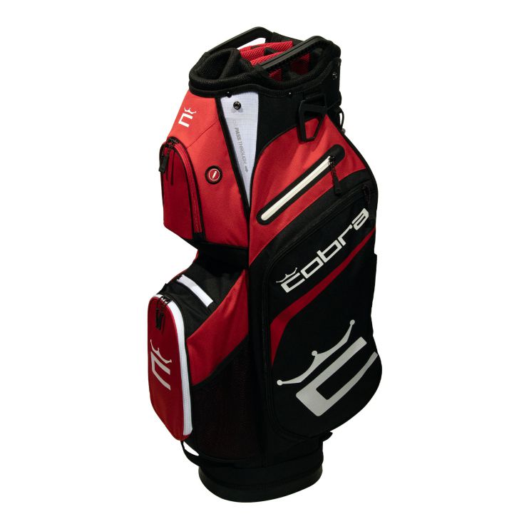 Cobra Signature Trolley Bag White Red Black Trolley Bags at JamGolf