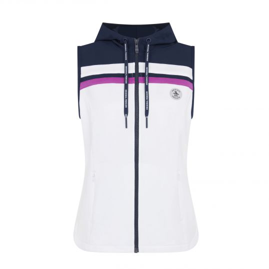 Lightweight Ladies Hoodie Colour Block Vest Bright White Ladies Extra Large Bright White