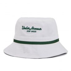 Unisex Driver Bucket Hat White/Forest Green