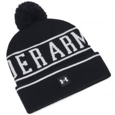 Halftime Pom Beanie Black/White