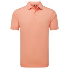 Stretch Pique Solid Polo Papaya