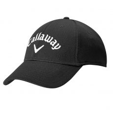 Side Crested Ladies Cap Black