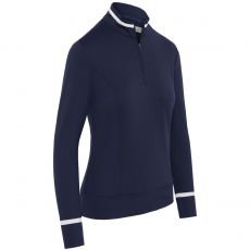Thermal Long Sleeve Colourblock Ladies Top Peacoat