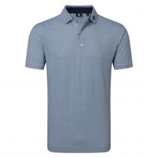 Scallop Geo Pique Navy