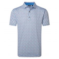 Surfs Up Print Lisle White/Chambray/Nantucket Red/Coastal Blue