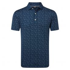 Wingtip Floral Lisle Navy/White