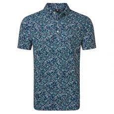 Watercolour Floral Print Pique Navy/Sunshine/Field Green