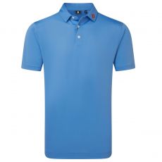 Stretch Pique Solid Polo Coastal Blue