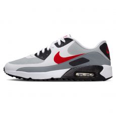 Air Max 90 G Mens Golf Shoes White/Fire Red/Smoke Grey
