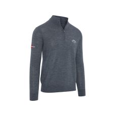 1/4 Zip Blended Merino Odyssey Sweater Steel Heather