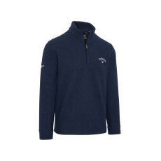 Lifestyle Double Brushed Jacquard 1/4 Zip Peacoat