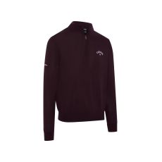 1/4 Zip Blended Merino Odyssey Sweater Dark Italian Plum